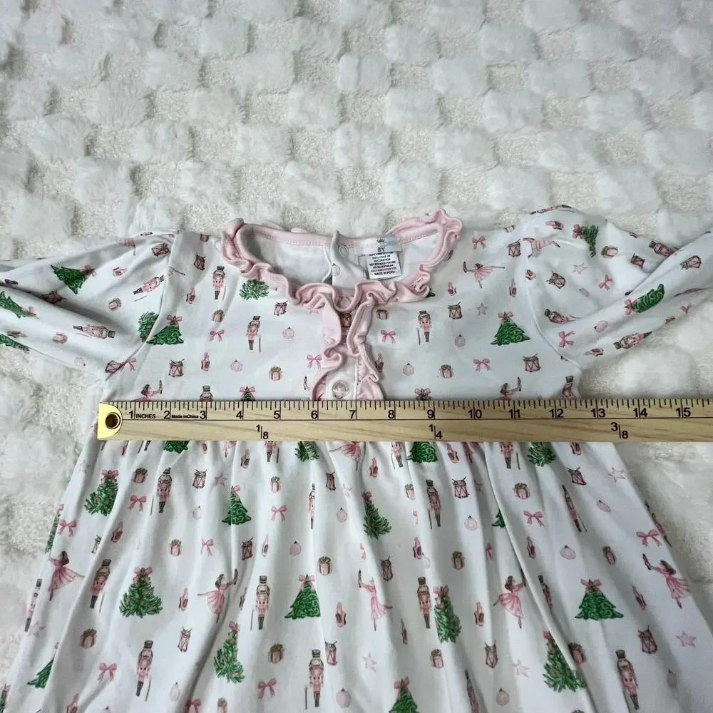 Baby Loren Girls Nightgown Dress Ballet Ruffle Long Sleeve Size 8 Lounge Style